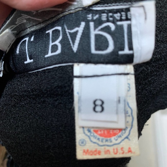 Vintage A.J. BARI Black Chiffon Bling Pilazzo Pants Size 8 - Picture 10 of 12